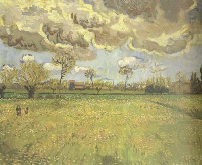 Vincent Van Gogh Landscape under a Stormy Sky (nn04) china oil painting image